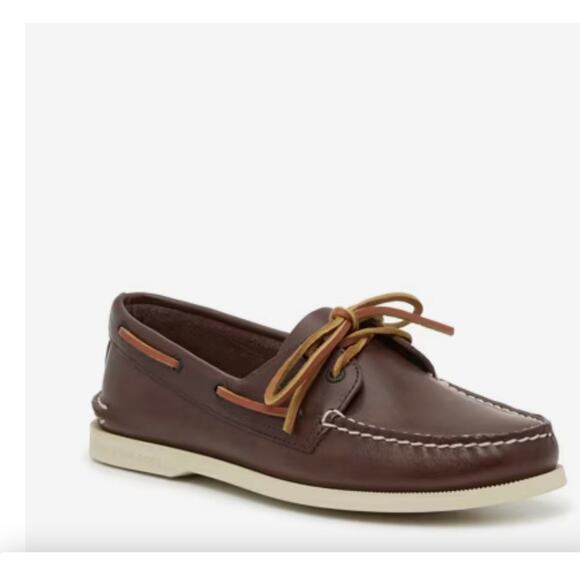 Sperry Top-Sider Shoes - Sperry Top-Sider Brown Leather Lace-Up Loafers Boat Shoes, Men’s Size 12